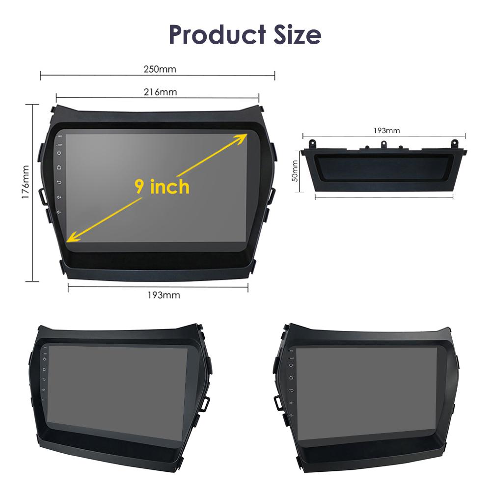 Carplay 4G-LTE 2 Din Android 12 Autorádio Multimediální video přehrávač pro Hyundai Santa Fe 3 2013-2017 IX45 Navigace GPS Stereo BT inteligentní obrazovka