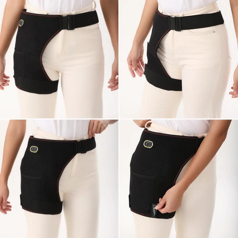Portable Electric Heated Hip Massager Vibration Kneading for Sciatica Pain Relief Muscle Recovery Winter Warm Gear