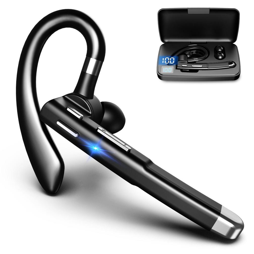 YYK520 Noise-Canceling Bluetooth Headset with Ear-Hook and Digital Display – High-Quality Sound for Business Calls
