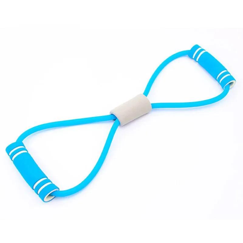 

1PC 8-shaped Yoga Resistance Bands Sports Exercise Puller Chest Expander for Body Building Resistance Bands Exercise Equipment синій