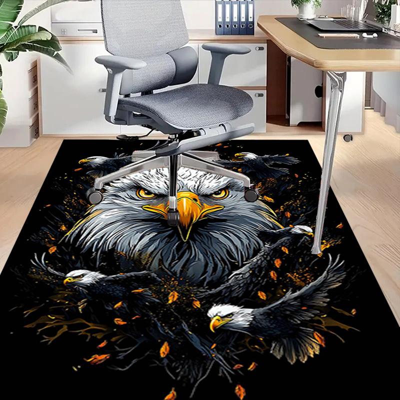 1PC Eagle Wings Non-Slip Floor Carpet Compatible for Office&Living Room&Dining room - Flat-Weave Machine- Soft & Pattern-E270