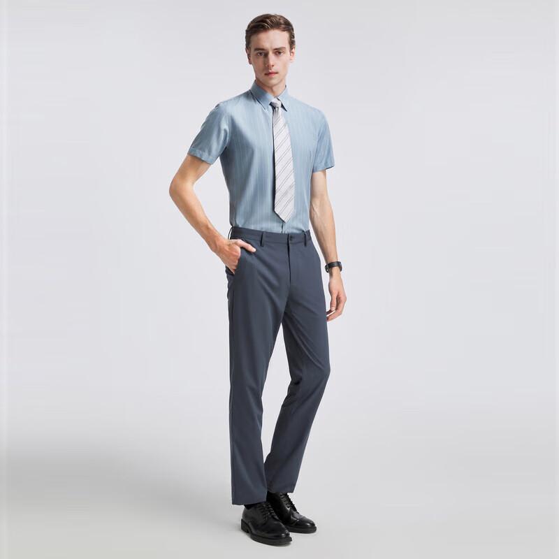 YOUNGOR Men s Summer Business Casual Short Sleeve Shirt 42