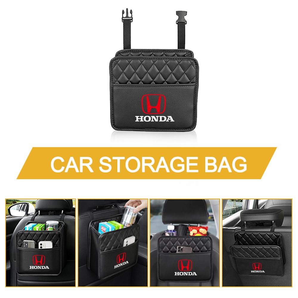 PU Leather Car Large Capacity Storage Bag Buckle Accessories For Honda Mugen Accord Civic Vezel CRV City Jazz HRV Insight