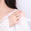 S925 Sterling Silver Four-Prong Gold Diamond Ring with 0.50ct Moissanite for Women - Luxurious High-End Feel
