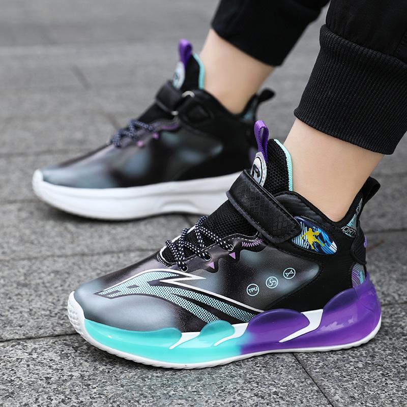 Children's Sports Shoes Boys' Breathable Basketball Shoes Primary School Students' Actual Combat Sneakers Boys' Mesh Running Shoes Entity