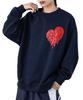 [IMPROVES] [SIDEWAYSTANCE] Drip Logo Heart Fleece Sweatshirt