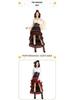 Medieval Ocean Captain Pirate Queen Corset with Ruffled Skirt Halloween Costume