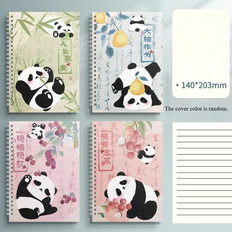 1pc A5 Cartoon Line Coil Notebook Hard Cover Kawaii Korean Stationery School Supplies for Students Back To School