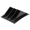 Car Rear Lower Bumper Diffuser Carbon Fiber Style Curved Universal Automobile Modification