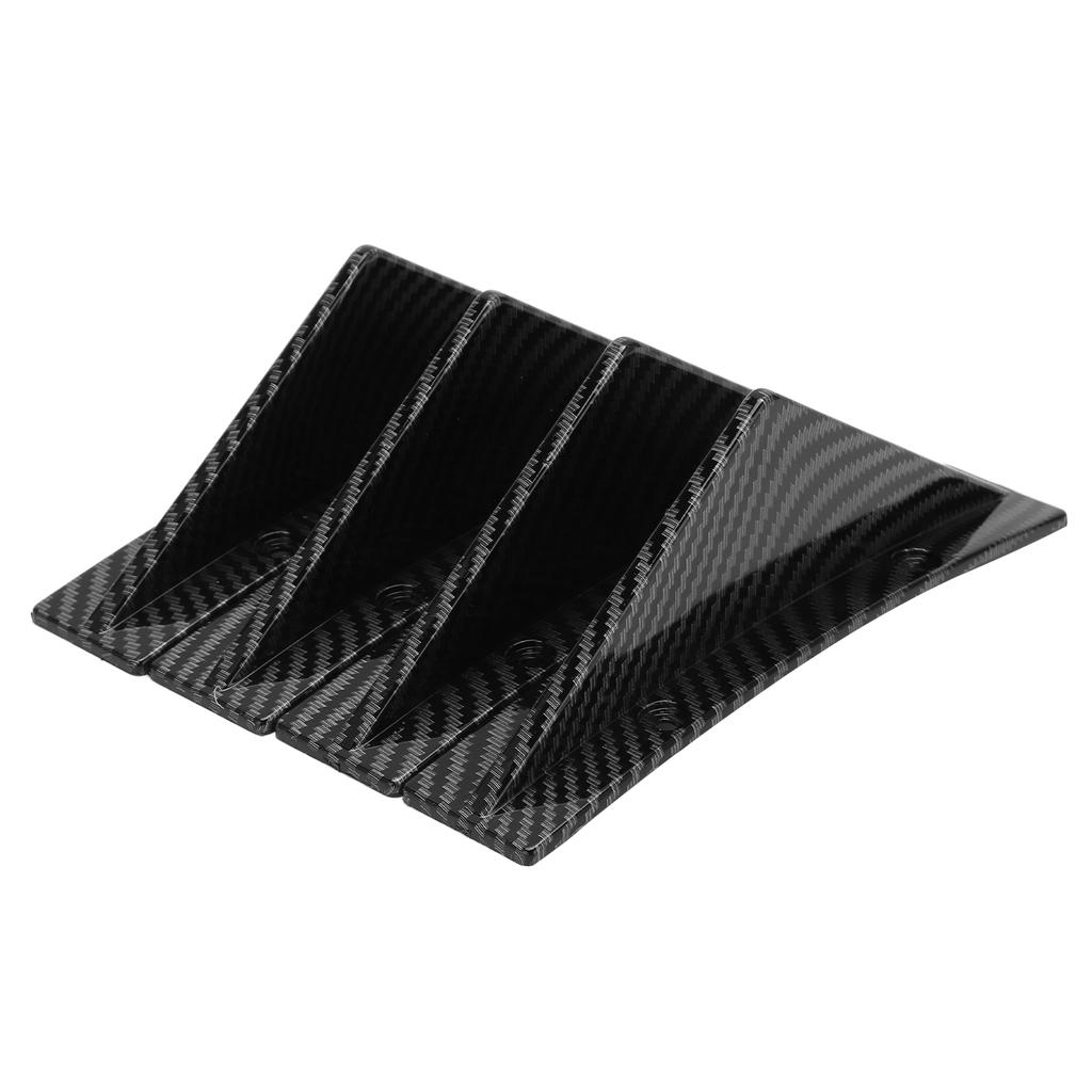 Car Rear Lower Bumper Diffuser Carbon Fiber Style Curved Universal Automobile Modification