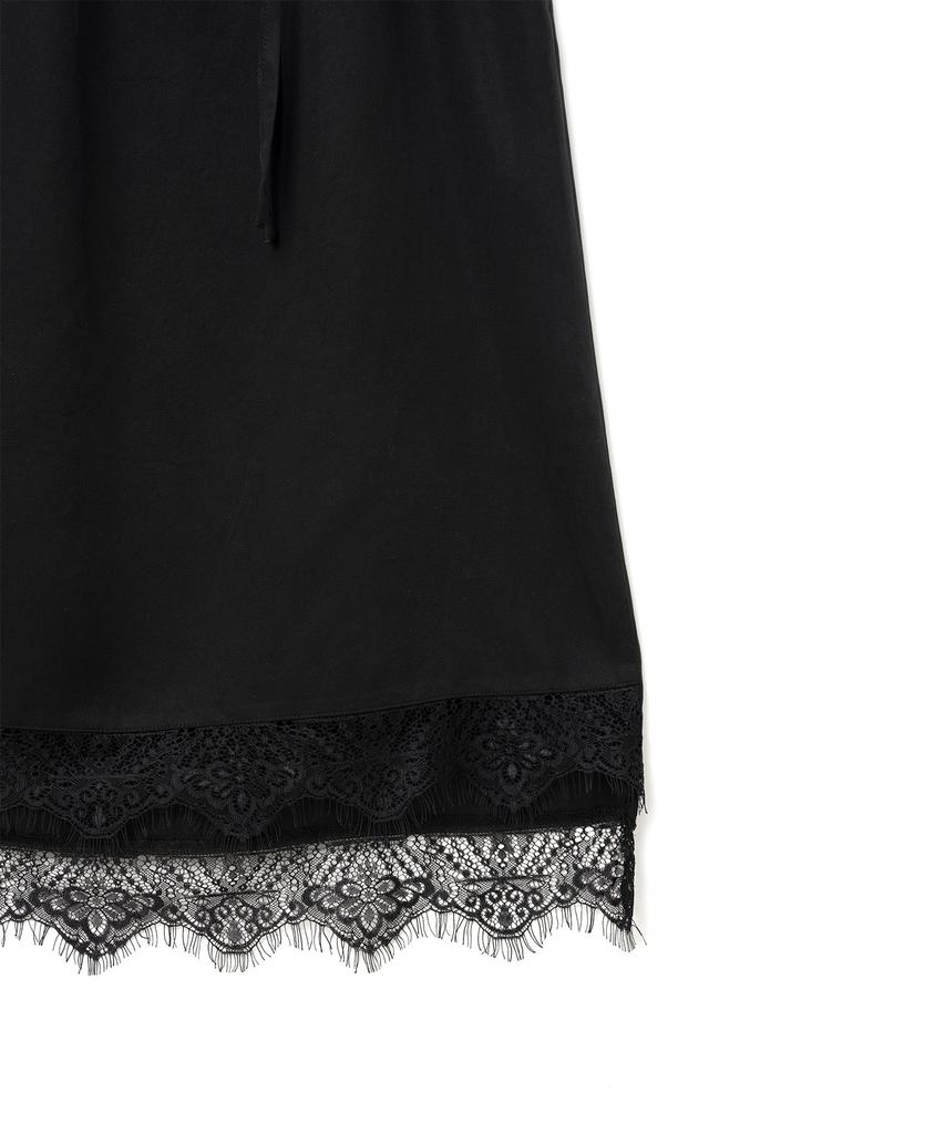 MILLO WOMEN Asymmetrical Lace Midi Dress [Black]