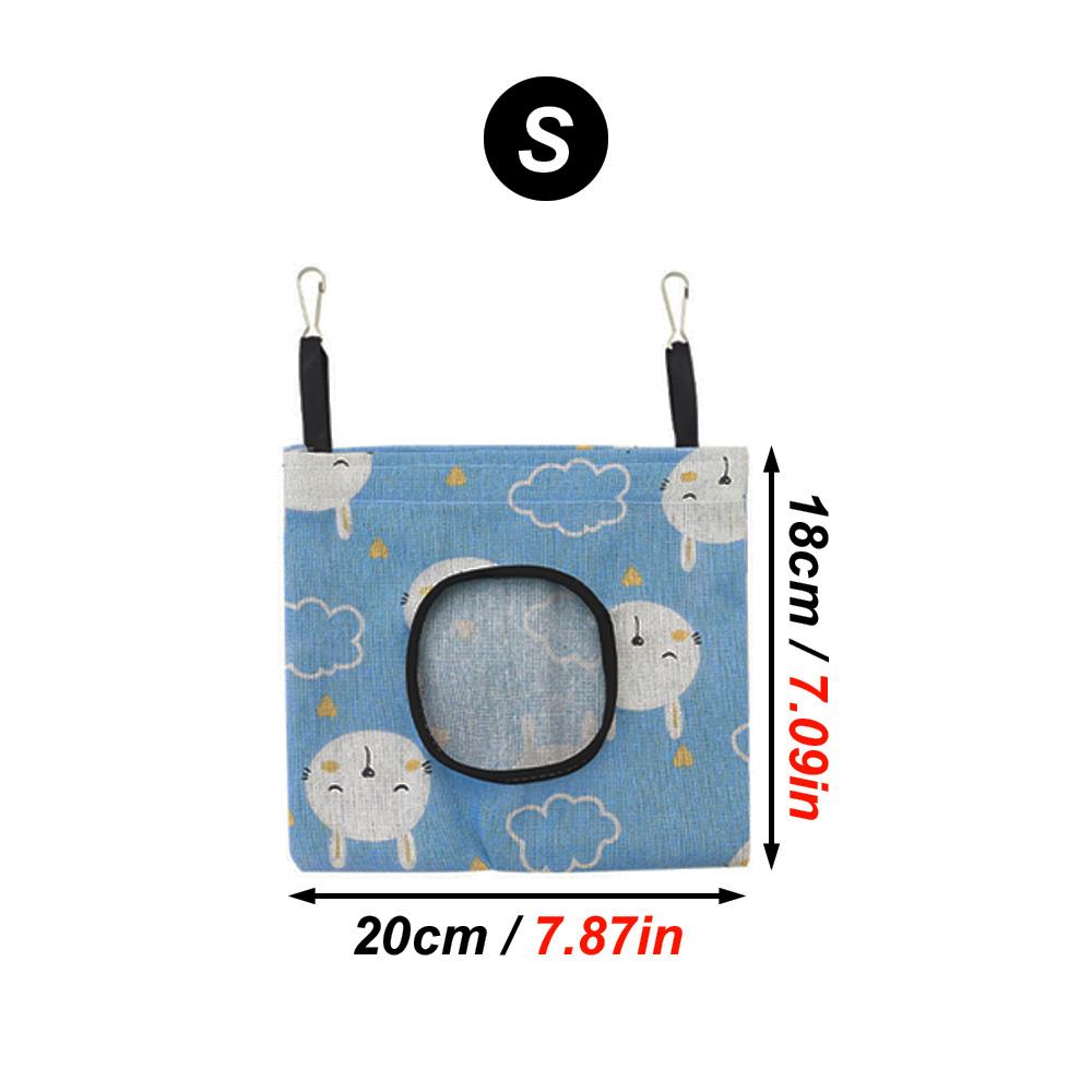 

1pc Random Print 1/2/3 Holes Rabbit Hay Bag Hanging Pouch Feeder Bag for Small Animals Rabbit Guinea Pig Cage Hanging Feeder Bag