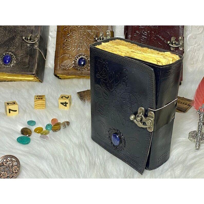 400 Pages Book of Shadows Vintage Leather Journal Grimoire Journal with Handmade