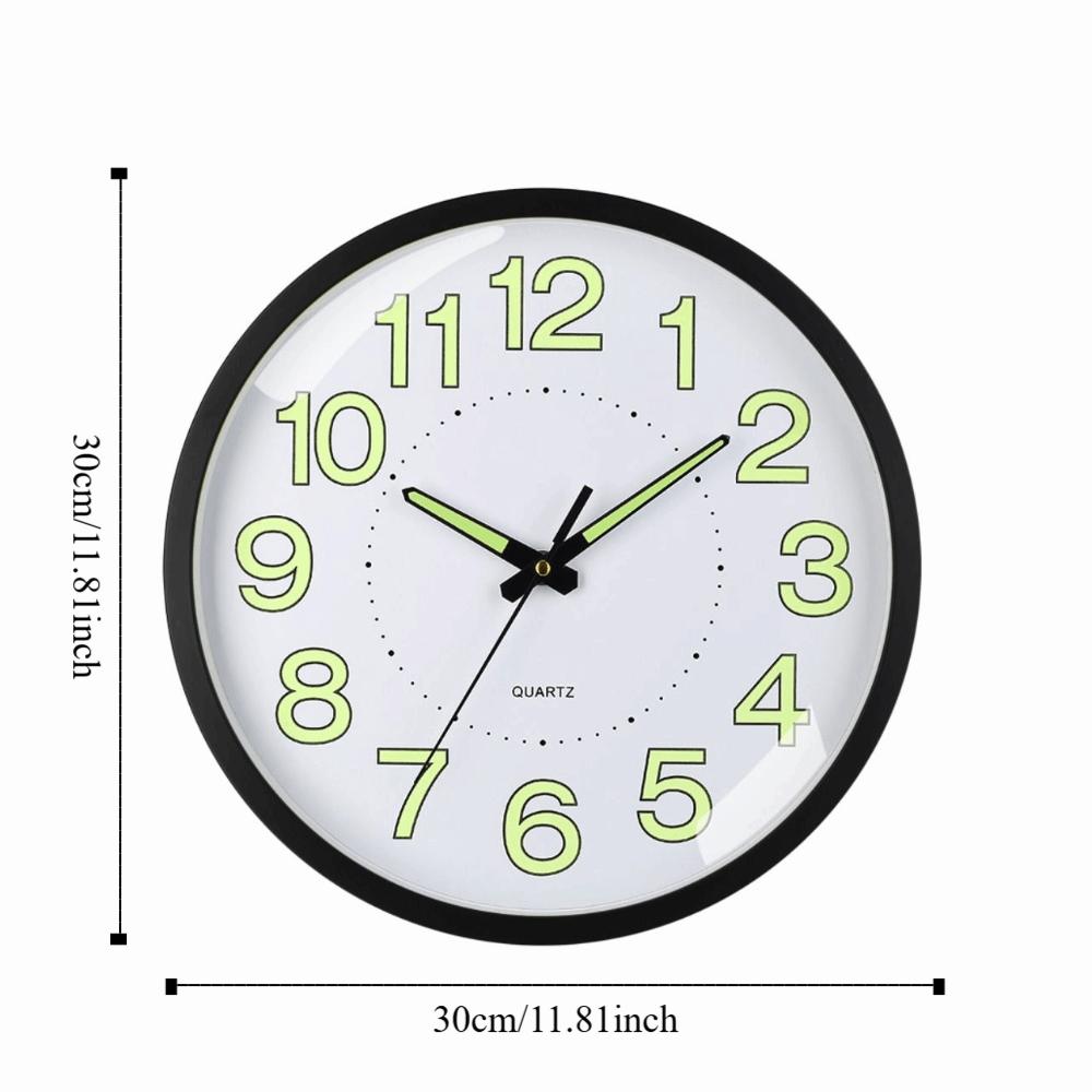 Non-Ticking Luminous Wall Clock Silent Wall Time Clock Minimalist Night Light Hanging Clock  Shops
