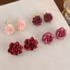 Retro Artificial Rose Earrings Resin Romantic Ear Hooks Preserved Flower Earrings  Gift Giving