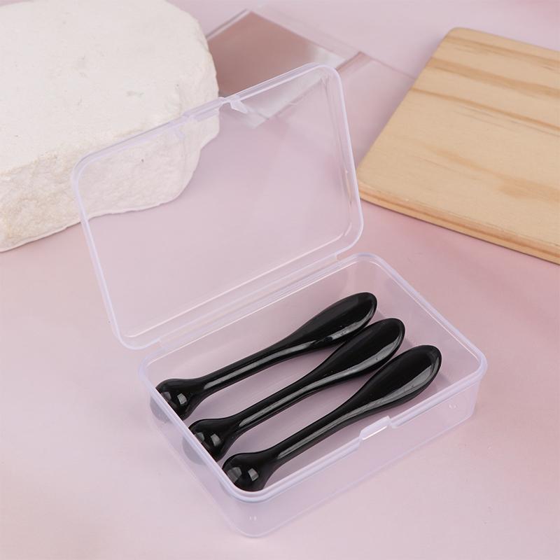 1/3Pcs Acrylic Cosmetic Spatulas Scoop With Box Face Cream Mask Mud Mixing Spoon Beauty Tools Absorb Roller Facial Applicator