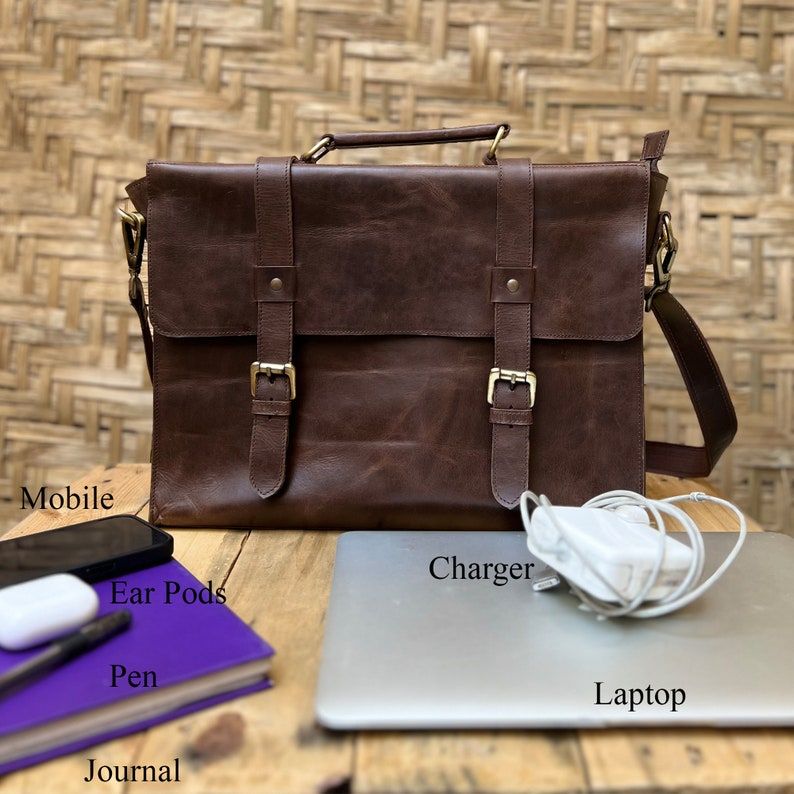 Brown Leather Messenger bag Laptop bag Briefcase computer bag Handmade messenger for men women satchel work bag Christmas gifts