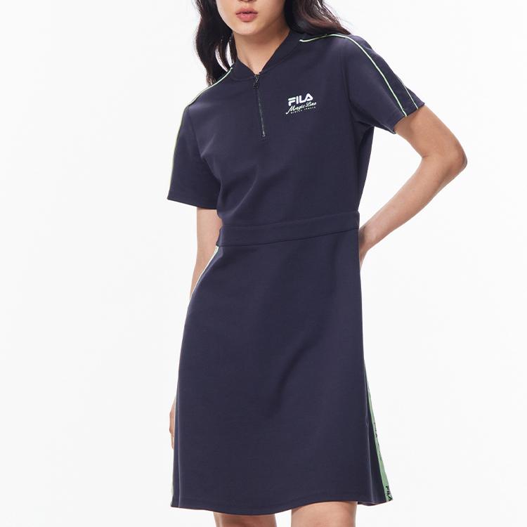 New FILA Short Sleeved Dress Women's Legend Blue F11W138307F-NV