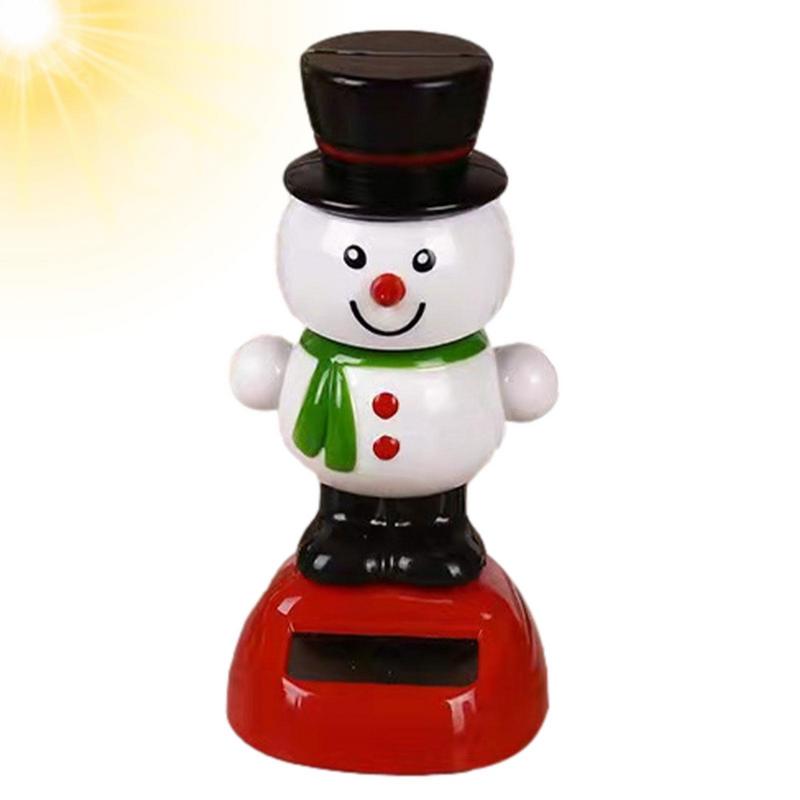 Weihnachtsauto Ornament Solar Ornament Wackelkopffigur Weihnachtsmodellierung Dekoration Geschenk Kreative Innenraum Autozubehör