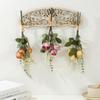 Wall Mounted Wooden Dried Flower Holder - Rustic Boho Hanging Display Shelf for Home Decor, Indoor Herb Drying Rack