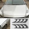 Black Auto Vent Air Flow Fender Sticker Waterproof