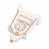 1:12 Dollhouse White Table Clock Exquisite Miniature Clock Furniture Decoration Accessories