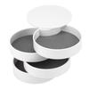 Rotatable Jewelry   4 Layers 360 Degree Rotation Dustproof Round Jewelry Box with Lid for   Household