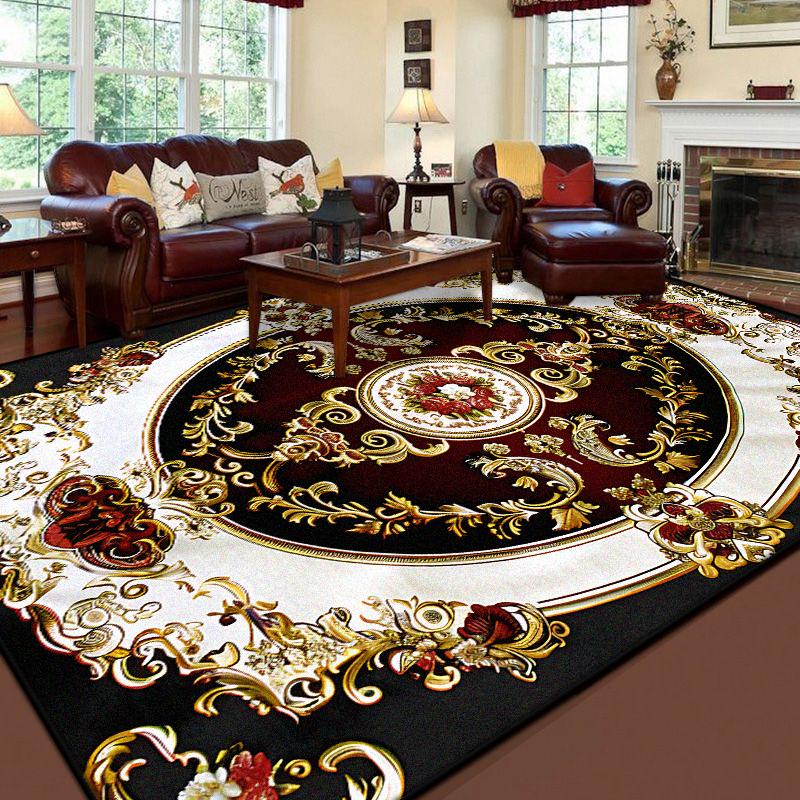 Retro Luxusní Měkké Koberce do Obývacího Pokoje Evropská Dekorace Pohovková Zóna Protiskluzové Podložky na Podlahu Ložnice Nádherný Koberec Přizpůsobitelný