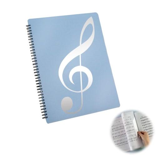 

A4 Music File, 10 Pages, 20 Sheets, Waterproof, Stain-Resistant, Writable Design, 320x260mm (Blue)