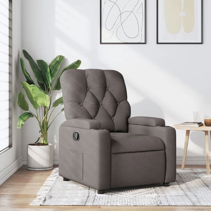 VidaXL Recliner, Relaxation Chair with Cup Holders, Seat with Backrest and Armrests Living Room, 372487