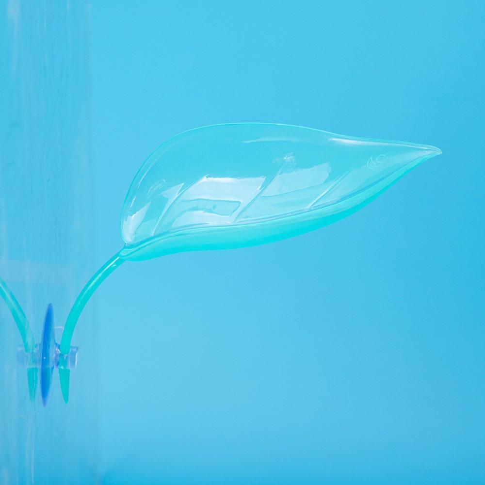 Climbing Pet Suspended Nest Lizard Hideout Simulating Plant Leaves Reptile Habitat Basking Area Resting Terrace with Suction Cup