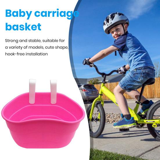 Bicycle Scooter Basket Large Capacity Bright Color Smooth Edge Strong Load-bearing Simple Installation Kids Bicycle Scooter Basket Storage