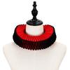 Vintage Ruffle Collar Detachable False Collar for Women Men Contrast Black Edging Clown Choker Neck Ruff Cosplay Collar