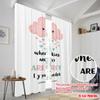 2pcs 2D flat printing Drapes Pink Cloud Hearts Polyester Without Electricity Party Decorations for Holiday Portraits and