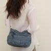Women Messenger Bag Large Capacity Casual Satchel Bag Adjustable Strap Zipper Vintage Multi-Pockets Retro Sling Bag