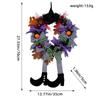 2/1pcsHorror Decoration Ghost House Photo Props Halloween Witch Hat Long Legs Pumpkin Wreath