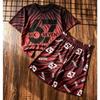 Modisches Herren-Set Streifen Nummer 67 Aufdruck Herren-T-Shirt und Shorts 2-teiliges Set Sommer Street Casual Outdoor Herren- und Damen-T-Shirt-Sets