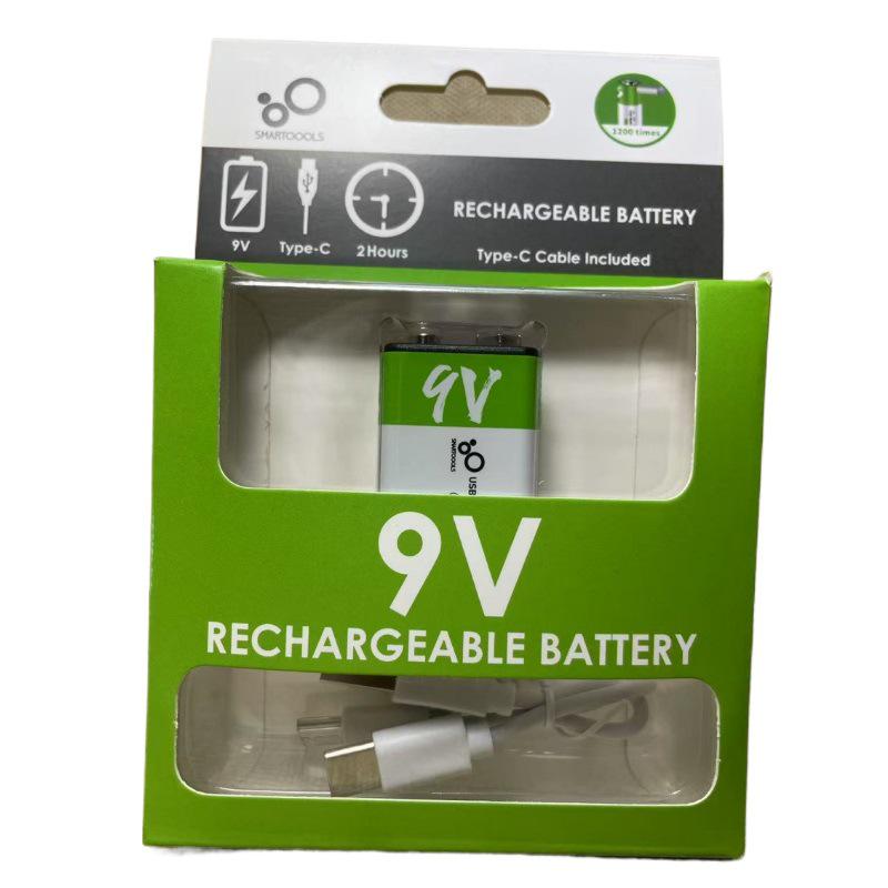 

9 В Перезаряжаемая литиевая батарея USB для мультиметров, раций и беспроводных микрофонов.