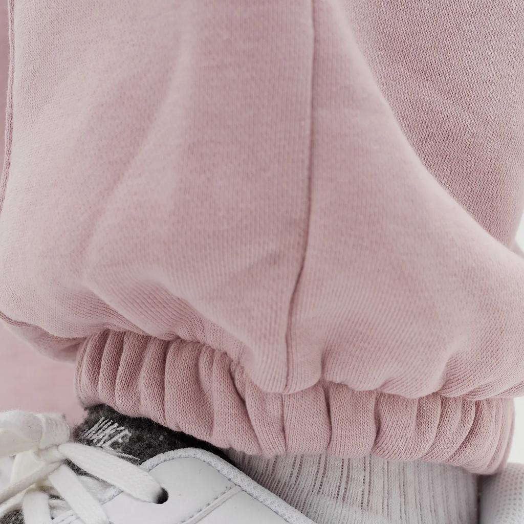 Nike SS25 Essential Fleece Comfortable Versatile Cuffed Casual Pants Women Bottoms Champagne White BV4089-645