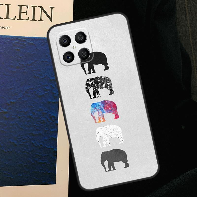 Cute Baby Elephant Case For Honor X8b X9b X9a X8a X8 X9 X9c 50 70 90 Lite Honor 200 Lite Magic 5 6 7 Pro Cover