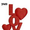 Light Luxury Style Table Topper 2Pcs 3D Printed Stacked LOVE Letter Ornament with Heart Decor, Romantic Anniversary Gift for Girlfriend Tabletop Love