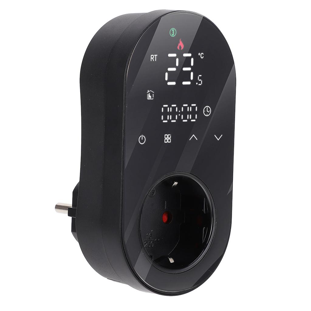 LED Digital Temperature Control Socket Programmable Plug in Thermostat Controlled Outlet for AC Floor Hting 16A