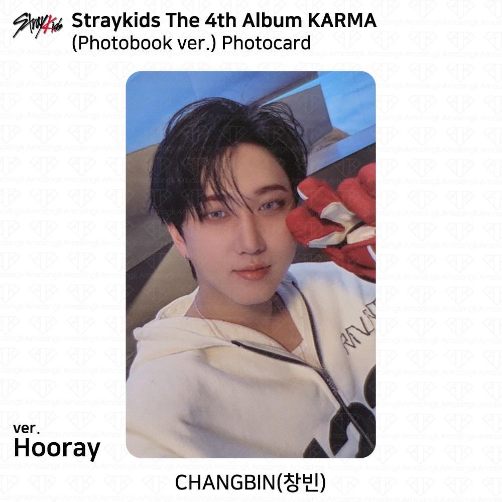 

Stray Kids 4-й альбом Karma версія фотокниги Офіційна фотокартка Changbin (HOORAY ver)