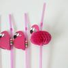 Flamingo Straws - Pink Party Decorations for Drinks and Photo Props