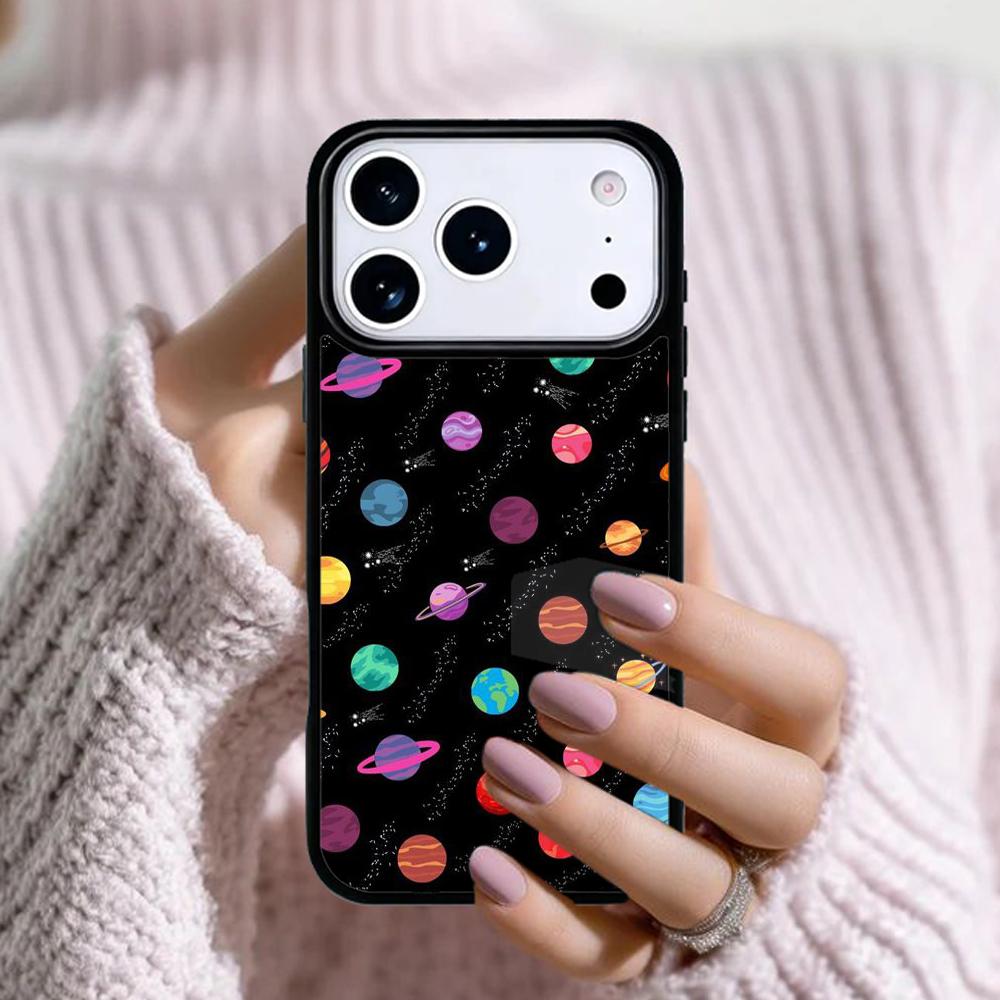 Space Solar System Planets Universe Phone Case For Apple iPhone 17 Air 16E 15 14 Plus 13 12 11 Pro Max Mini Funda Cover