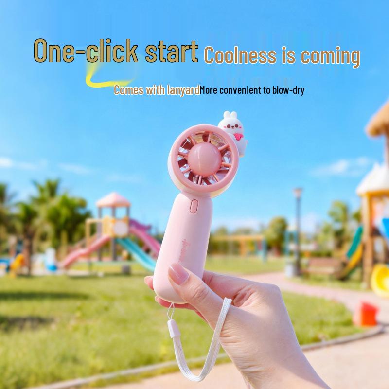 2026 Portable USB Rechargeable Cartoon Doll Desktop Fan