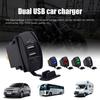 5V 3.1A Dual USB Car Motorcycle Charger Socket Adapter Power Outlet