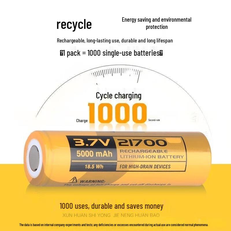 Lishi 21700 Lithium Battery for Flashlights & EVs