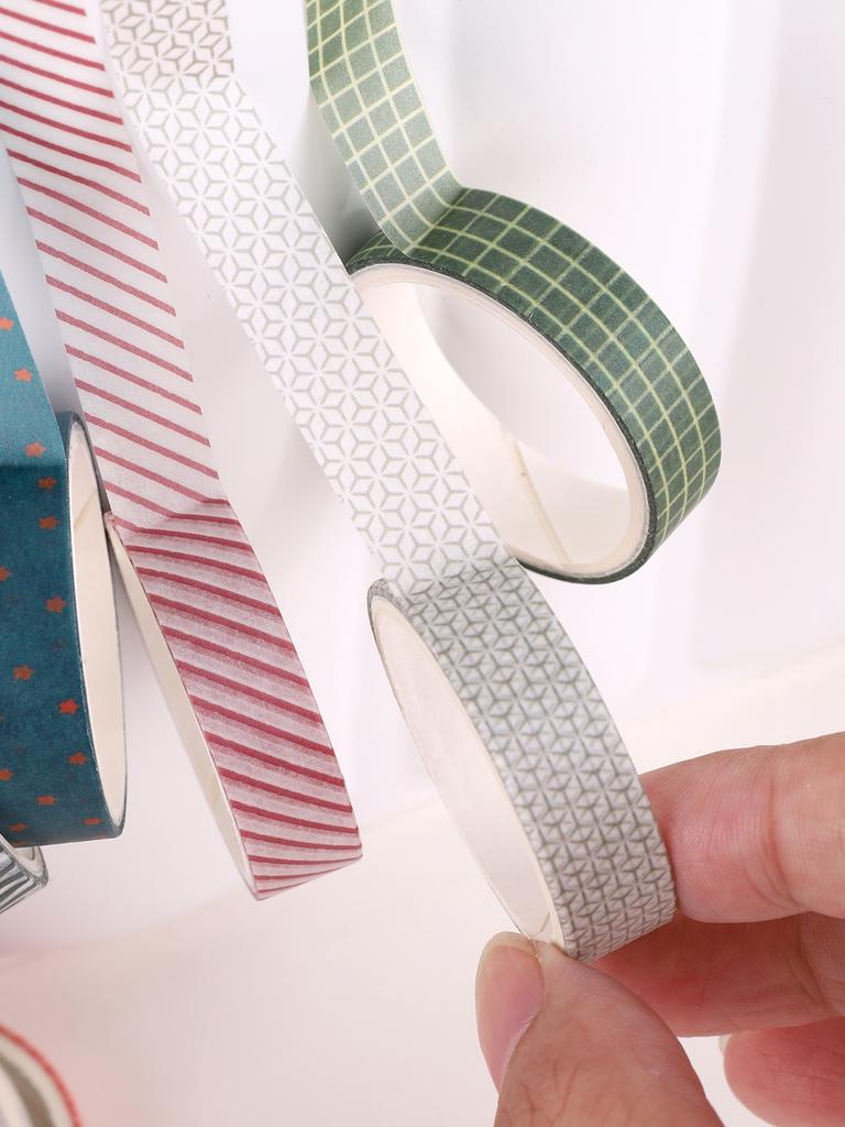 5 Rollen/Box Vintage Washi Tape Dekoration Washi Masking Tape Geschenk für Künstler Scrapbooking Schreibwarenzubehör Washi Tape