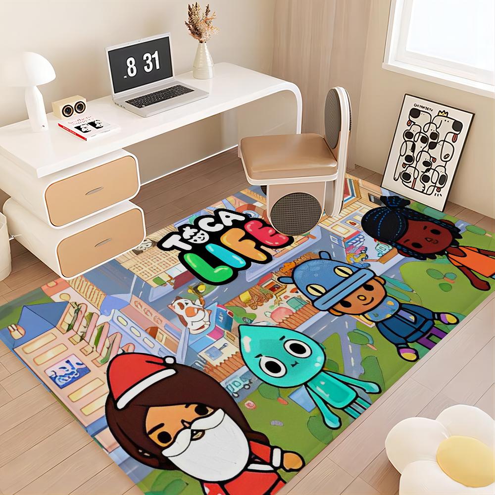 Toca Boca Toca Life World Fußmatte Fußmatte INS Stil Weicher Schlafzimmerboden Haus Waschküchenmatte Rutschfeste Haushalts Teppiche